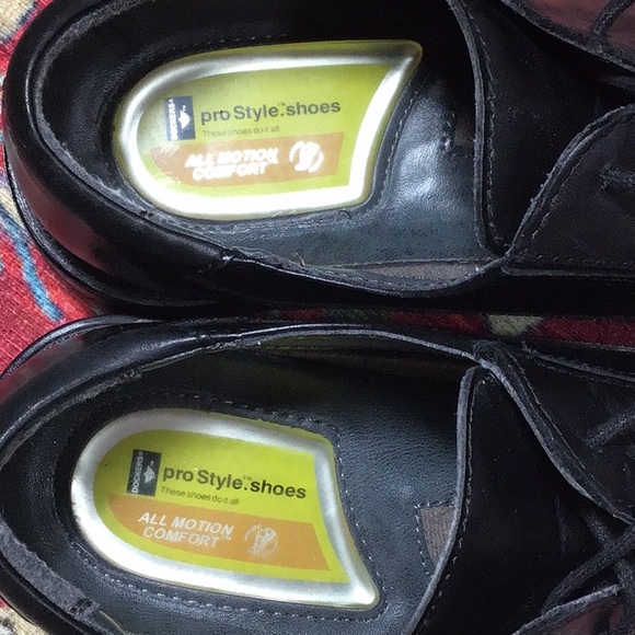 ⚓️Dockers Black Leather Lace Up ‘All Motion Comfort’ Oxfords - Picture 4 of 8